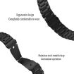 Black 24mm Titanium Alloy Watch Band with Three Beads Flat Buckle - 6