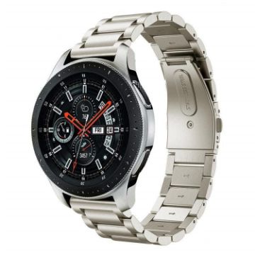 24mm Titanium Alloy Watch Band with Flat Buckle (Titanium Color) - 1