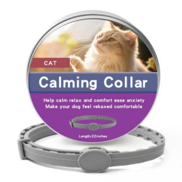 Cat Deworming & Calming Collar 56cm, Flea & Tick Removal, Grey - 1
