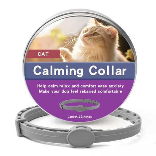 Cat Deworming & Calming Collar 56cm, Flea & Tick Removal, Grey - 1