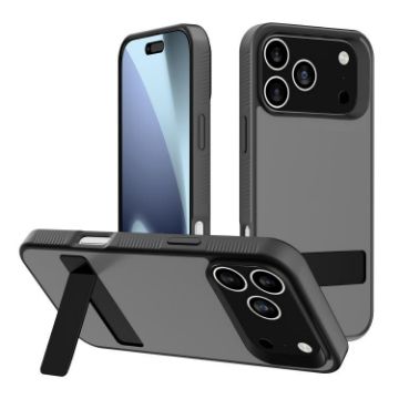 iPhone 17 Pro Kalebol Frosted Black Holder Hybrid Case - 1
