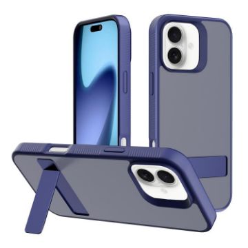 iPhone 17 Kalebol Royal Blue Frosted PC TPU Case Holder - 1