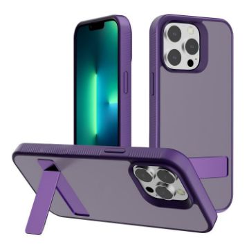 iPhone 13 Pro Max Kalebol Frosted Holder Case (Dark Purple) - 1