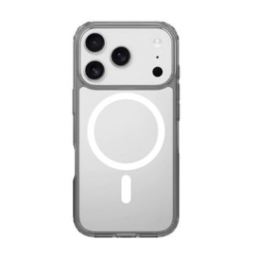 iPhone 17 Pro Max Clear MagSafe Shockproof Case, Grey - 1