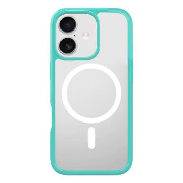 iPhone 17 Kalebol Clear MagSafe Shockproof Phone Case (Green) - 1