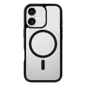 iPhone 16 Kalebol Clear MagSafe Shockproof Case (Black) - 1