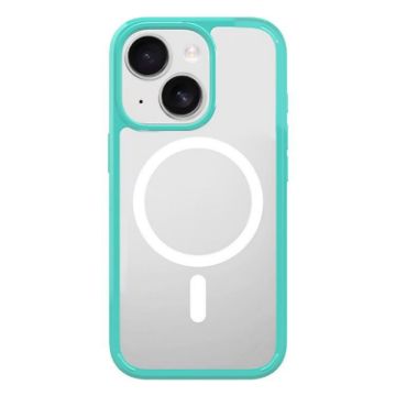 iPhone 15 Plus Kalebol MagSafe Clear Shockproof Case (Green) - 1