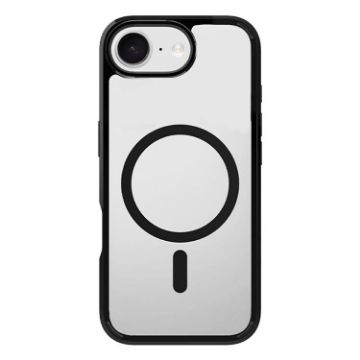 iPhone 16e Kalebol Clear MagSafe Shockproof Case (Black) - 1