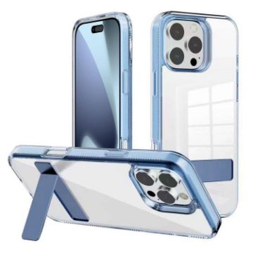 iPhone 17 Pro Kalebol Holder Clear Acrylic TPU Case (Blue) - 1