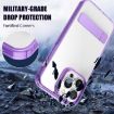 iPhone 13 Pro Max Clear Acrylic TPU Case, Black Kalebol Holder - 4