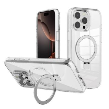 iPhone 16 Pro Max Clear TPU MagSafe Holder Case - Kalebol - 1