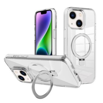 iPhone 14 Plus Kalebol MagSafe Holder Clear TPU Case (Transparent) - 1
