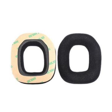 Self-adhesive Flannel Earpads for Logitech Astro A10/A50, 2pcs Black - 1