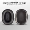 Replacement Earpads for Logitech G Pro X, Cotton Fabric (Grey White) - 2
