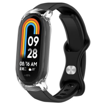 Xiaomi Smart Band 9/8 Silicone Band & Case (Black, Butterfly Buckle) - 1