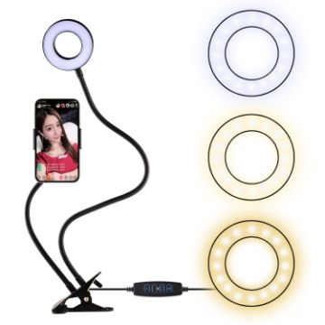 Adjustable 3.5" LED Fill Light with Phone Clamp & Alloy Clip - 1