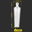 Wedge Feeler Gap Taper Gauge 30-45mm Stainless Steel Ruler Tool - 3