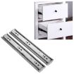 16" Mute Stainless Steel Sliding Drawer Slides, 3-Section, 40cm - 1