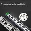 14" 3-Section Mute Steel Sliding Drawer Slides - 2pcs/Pair 35cm - 5
