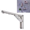 10" Wall-Mounted Foldable Stainless Steel Spring Storage Shelf - 1