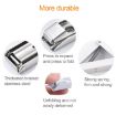 10" Wall-Mounted Foldable Stainless Steel Spring Storage Shelf - 3