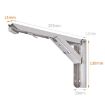 12" Foldable Wall-Mounted Stainless Steel Storage Shelf - 2
