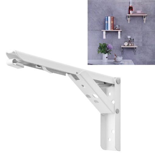 8" Wall-mounted Foldable Spring Shelf for Dining Table Storage - 1