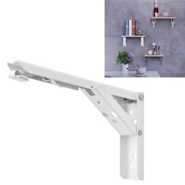 Foldable 12" Wall-mounted Spring Shelf for Dining Table Storage - 1