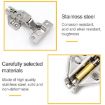 2 PCS Stainless Steel Hydraulic Buffer Hinge, 781 Straight Arm - 4