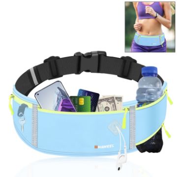 HAWEEL Waterproof Running Belt Fanny Pack with Phone Pocket (Blue) - 1