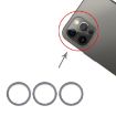 3 PCS Rear Camera Glass Lens Protector for iPhone 12 Pro (Graphite) - 1