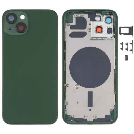 iPhone 13 Green Back Housing, SIM Tray, Side Keys & Camera Lens - 1