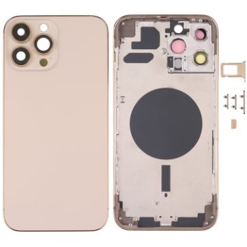 iPhone 13 Pro Max Gold Back Cover with SIM Tray & Side Keys - 1