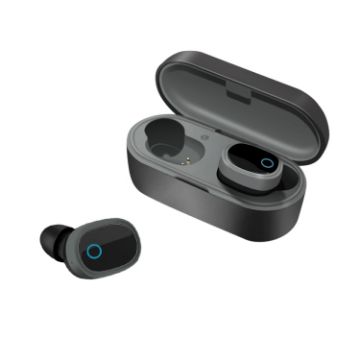 TWS-1003 Black Bluetooth 5.0 Semi-in-ear Wireless Earphones - 1