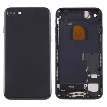 iPhone 7 Jet Black Battery Back Cover with Card Tray - 1
