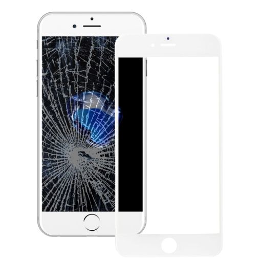iPhone 7 Plus White Outer Glass & Bezel Frame with OCA Adhesive - 1