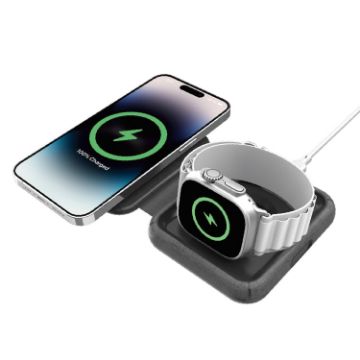 MOMAX UD30 Q.Mag Go 2-in-1 Foldable Magsafe Wireless Charger - 1