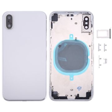 iPhone X Silver Back Housing Cover with SIM Tray & Side Keys - 1