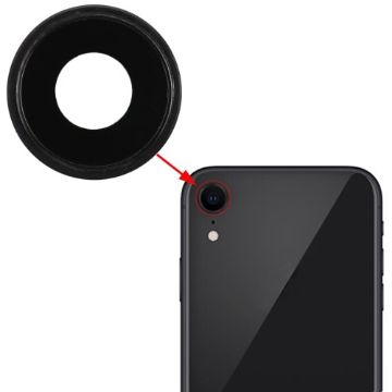 iPhone XR Back Camera Bezel & Lens Cover (Black) - 1