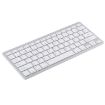 Ultra-thin WB-8022 Wireless Bluetooth Keyboard, Spanish Keys, Silver - 3