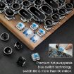 Round Retro Punk Keycap Bluetooth Mechanical Keyboard Black TW1867 - 6