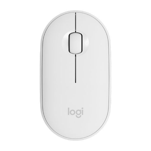 Logitech Pebble Thin Wireless Bluetooth Mouse, 1000DPI, White - 1