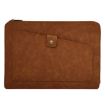 Genuine Leather Business Laptop Bag for 13" and Below (Brown) - 1