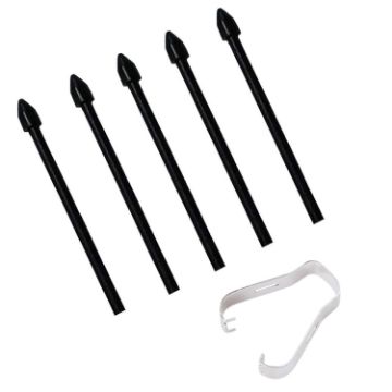 Universal Stylus Pen Tips for Samsung Galaxy Devices, 6 Pack (Black) - 1