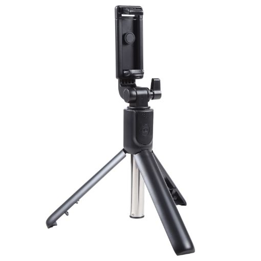 R1 Bluetooth Selfie Stick Tripod - Multifunctional, Black - 1