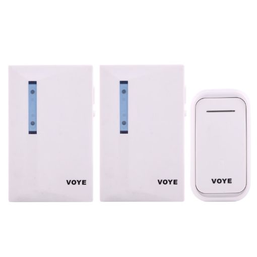VOYE V015F2 Wireless Doorbell with Dual Receiver - 120m Range - 1