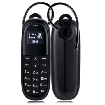 AIEK KK1 Mini Phone: 2G, Bluetooth, Anti-Lost, Single SIM (Black) - 1