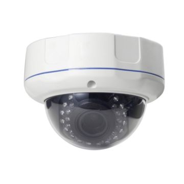 5MP Auto Focus POE Dome Camera with 4x Zoom, 2.8-12MM Lens (White) - 1