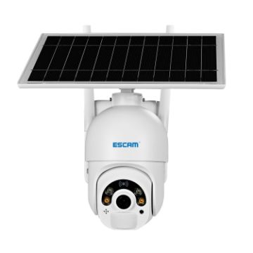 ESCAM QF250 1080P WiFi Solar Camera, Night Vision/Motion Detect - 1