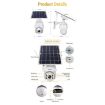 ESCAM QF280 HD 1080P Solar WiFi Camera, Night Vision, Audio, White - 5